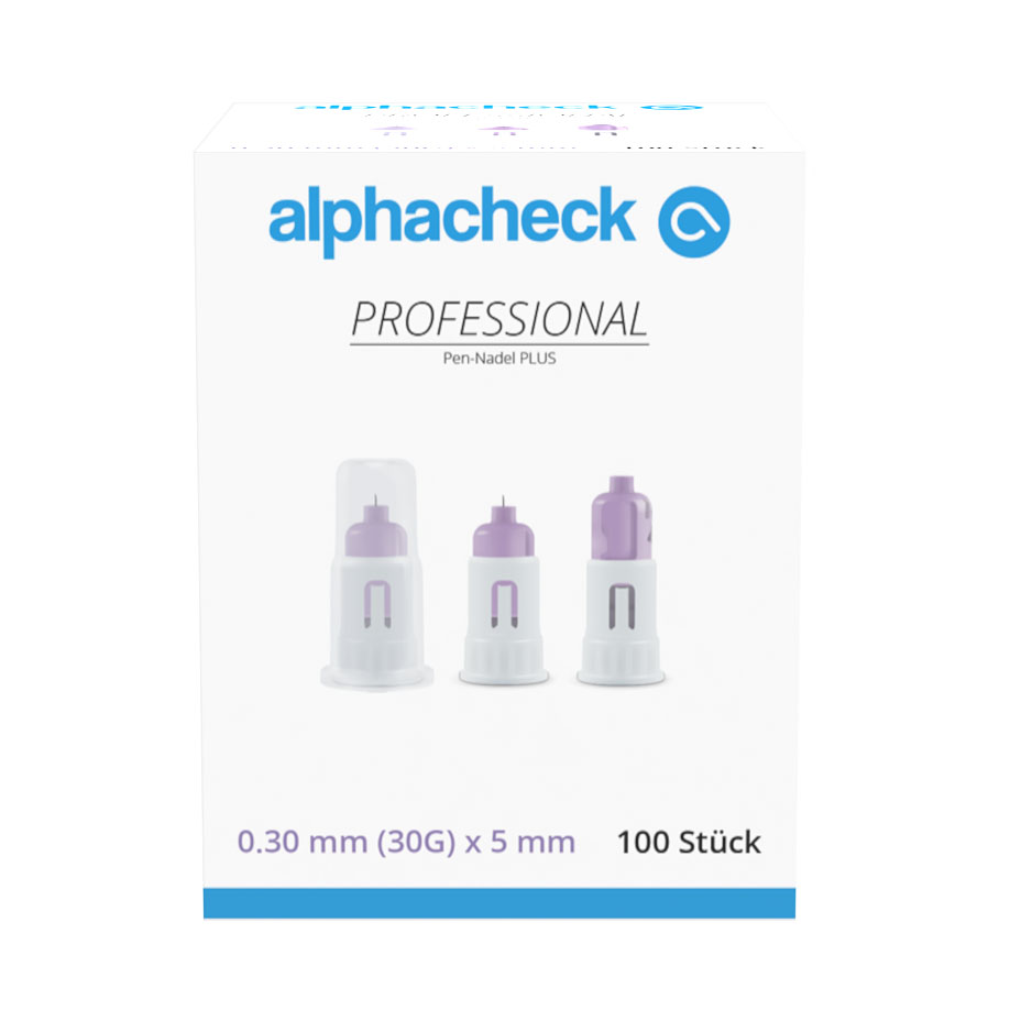 alphacheck professional Pen-Nadeln PLUS 30 G x 5 mm (100 Stck.)