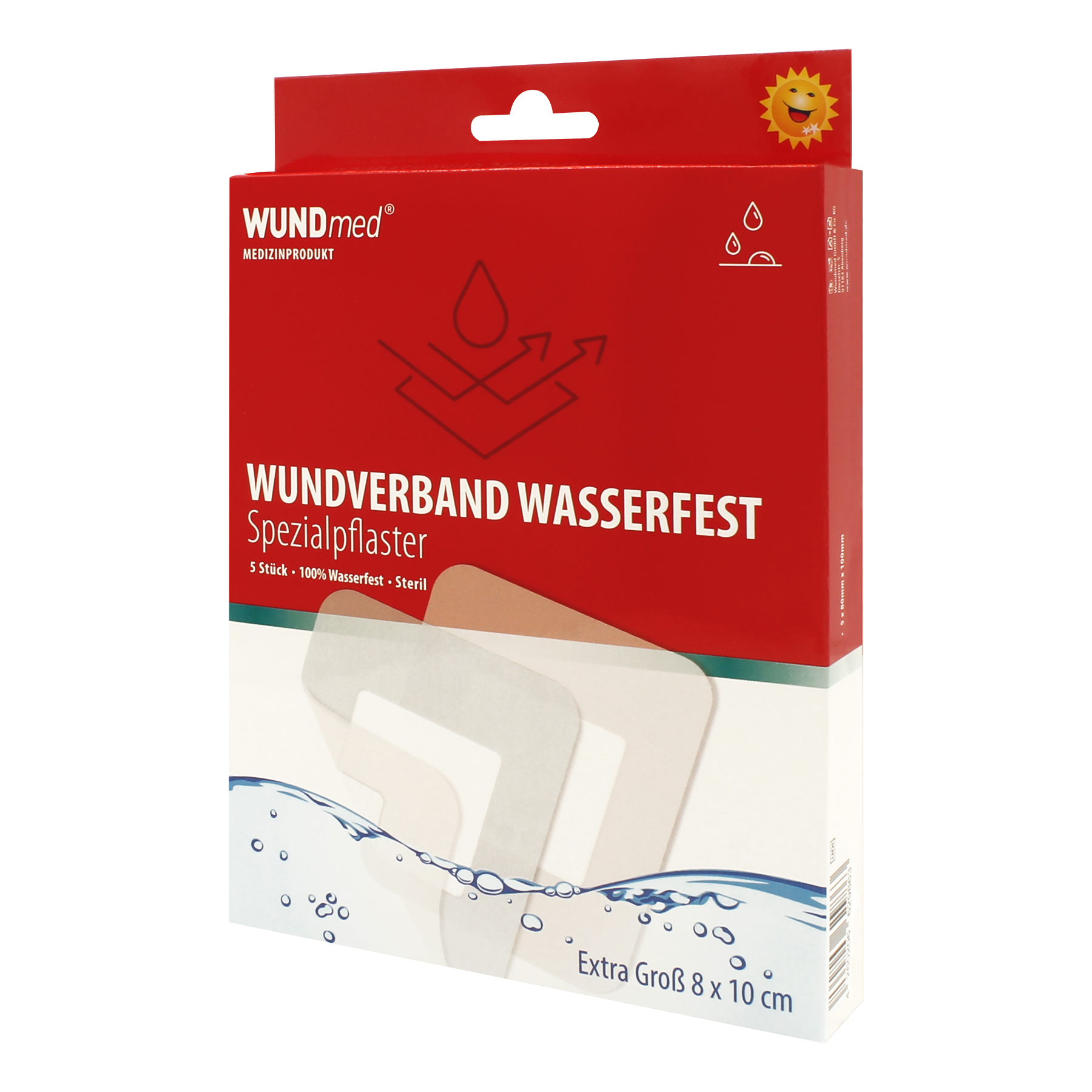 WUNDmed Wundverband Wasserfest Duschpflaster 8 x 10 cm 5 Stück