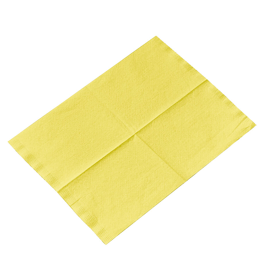Kopfstützenschoner Tissue/PE, 25 x 33 cm, yellow (500 Stck.)