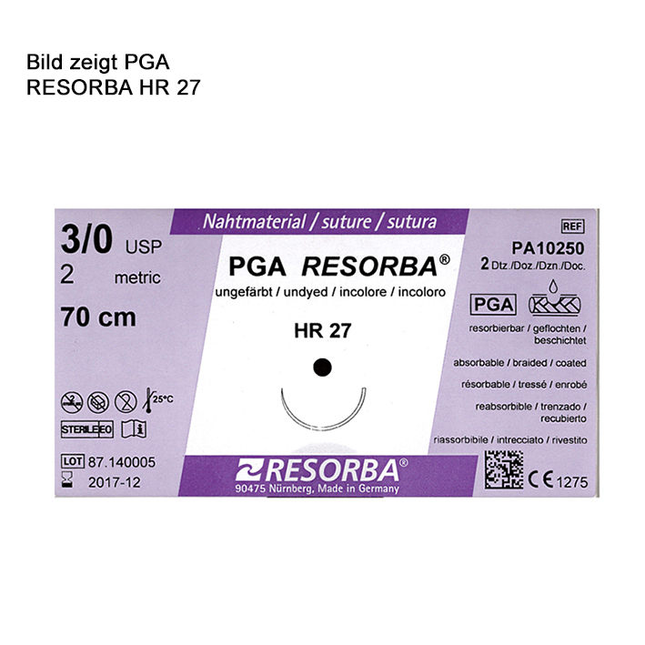 PGA-RESORBA HR 40 2=5 violett, Nahtmaterial Fadenlänge 90 cm (24 Stck.)