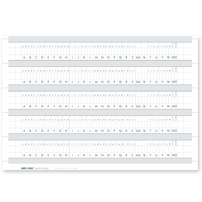 Alphabetleistenaufkleber für Karteitaschen DIN A5 (100 Stck.)